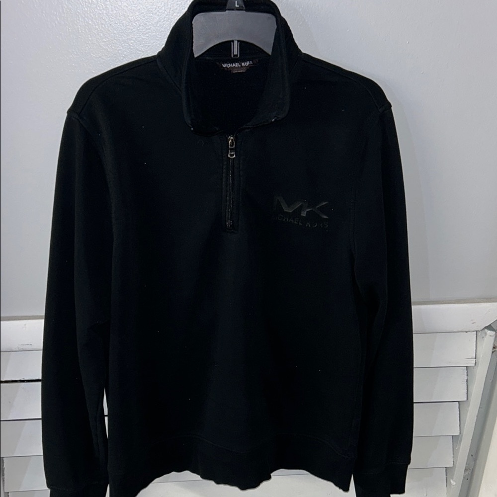Michael Kors Black Zip Up Sweater
